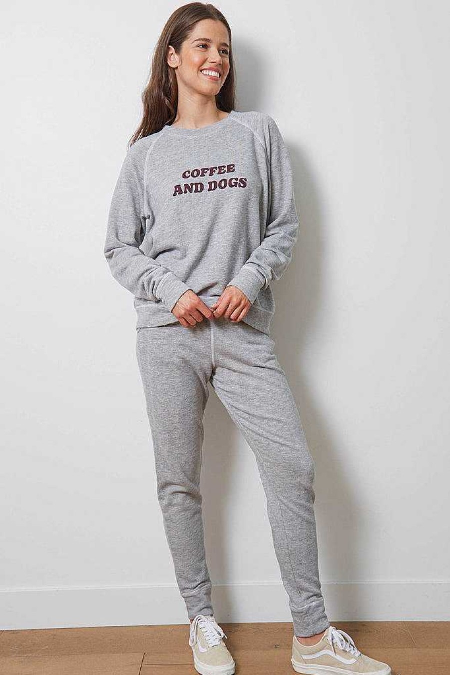 Bottoms good hYOUman | Coffee And Dogs - The Gigi Jogger Heather Grey