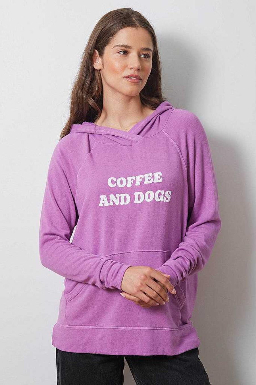 Long Sleeves good hYOUman | Coffee And Dogs - The Elvy Lavender Love