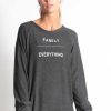 Long Sleeves good hYOUman | Family Over Everything - The Dave Black Sand