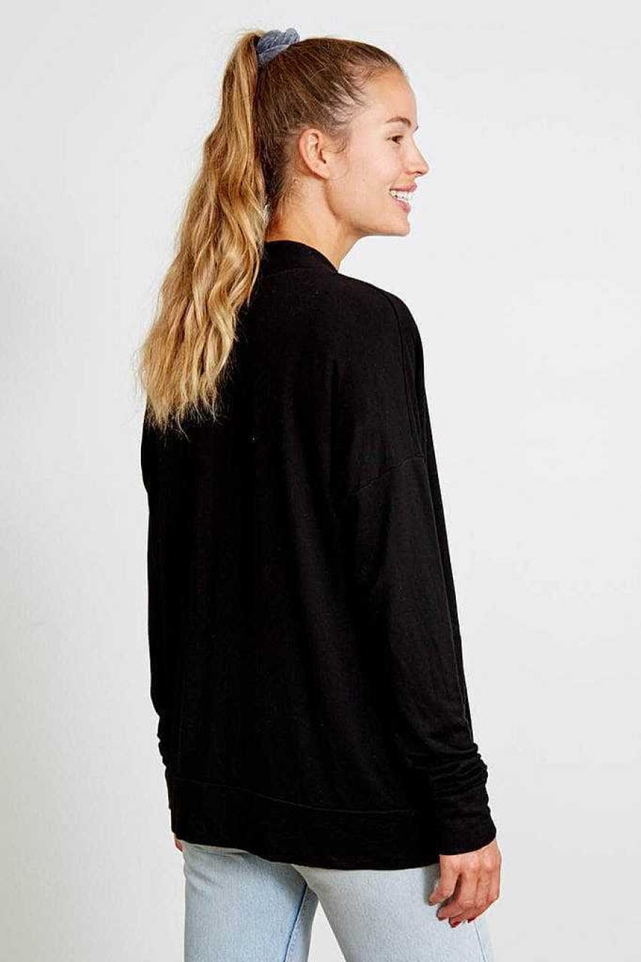 Cardigans good hYOUman | Grateful - The Juliette Cardigan Black Sand