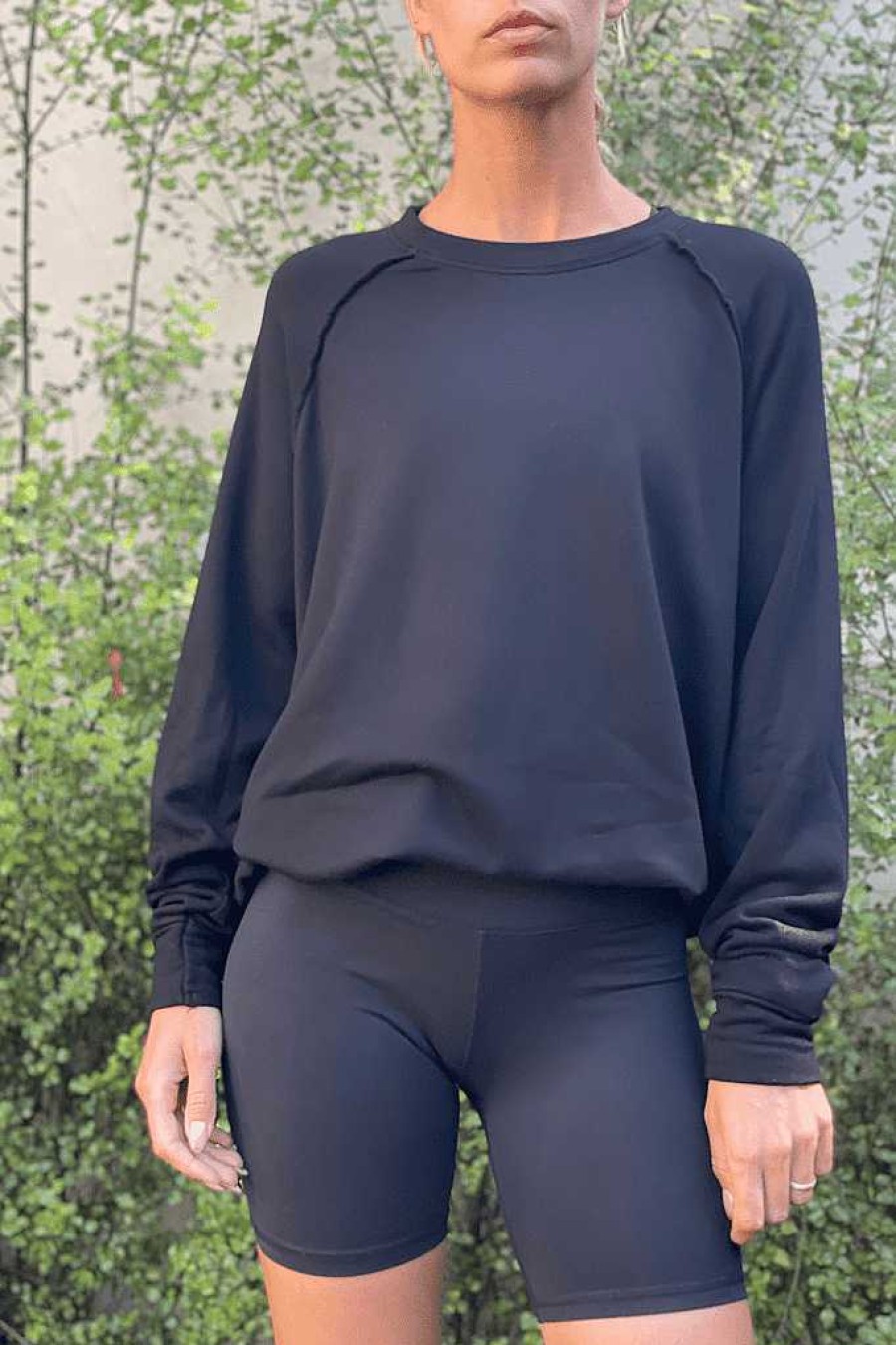 Long Sleeves good hYOUman | Everyday Basic - The Vita Black Sand