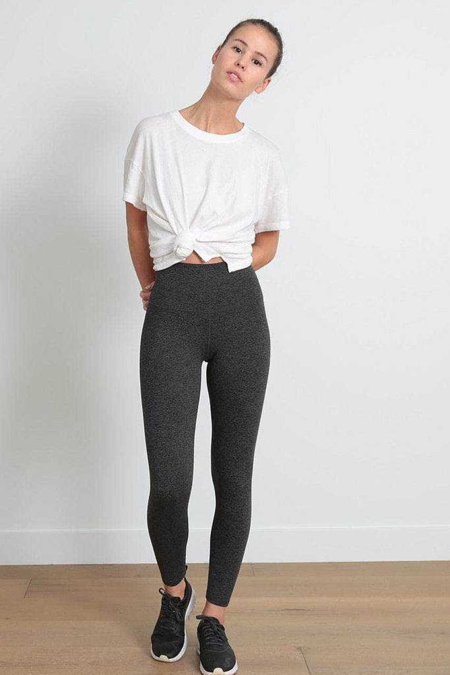 Bottoms good hYOUman | The Jaelynn High-Waist Athletic Legging Charcoal/Black