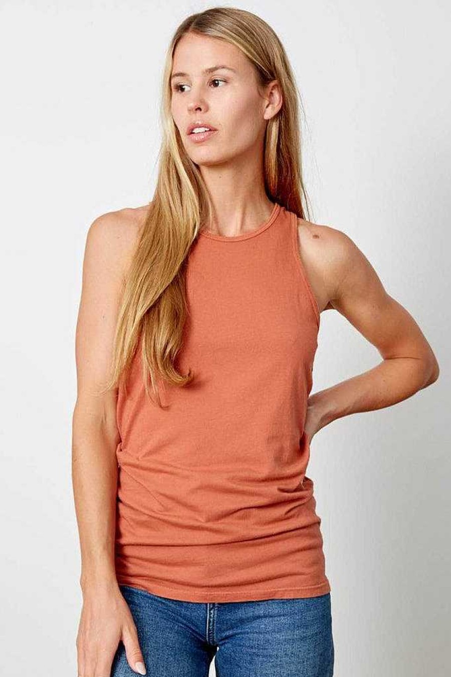 Basics good hYOUman | Hi-Neck Tank - The Shaina Cedar