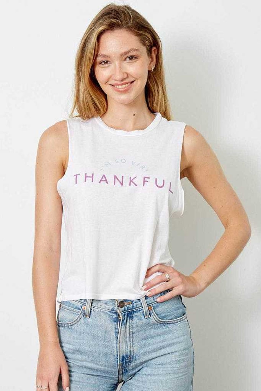 The Lili good hYOUman | Im So Very Thankful - The Lili Crop White