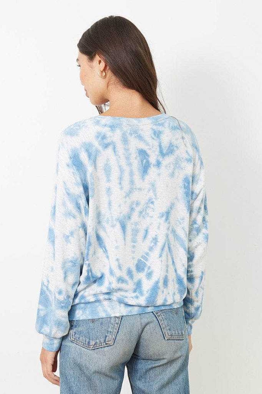 Long Sleeves good hYOUman | Dazzle Blue Cloud - The Emerson Deep Sea