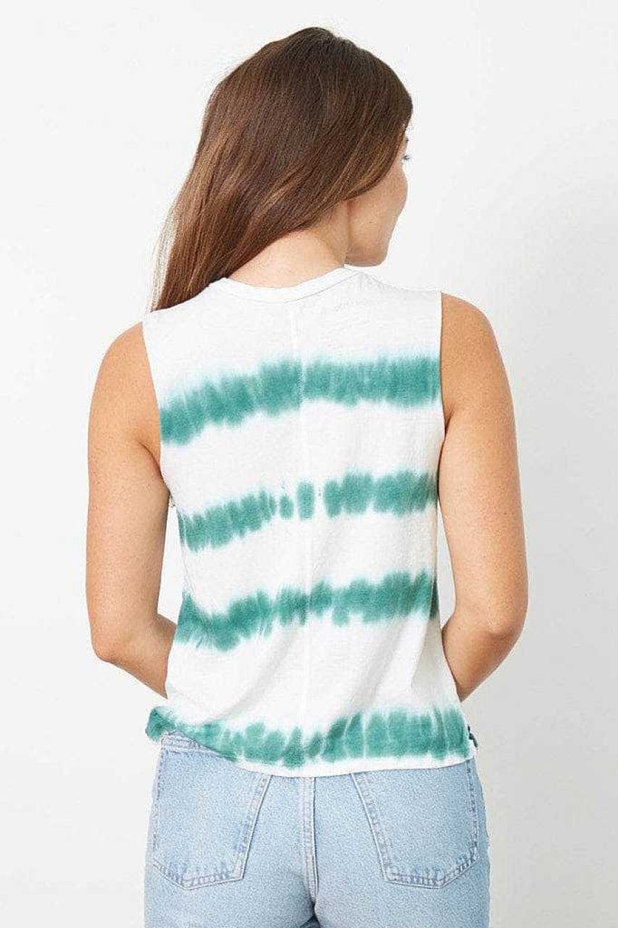 The Lili good hYOUman | The Lili Cropped Tank Evergreen Tie Dye