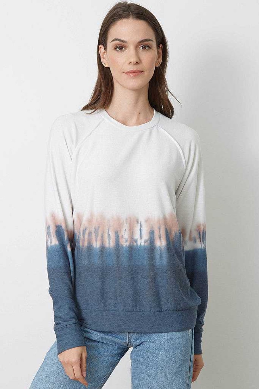 Long Sleeves good hYOUman | Bamboo Tie Dye - The Mary Beth Basic Deep Dive Bamboo Tie Dye