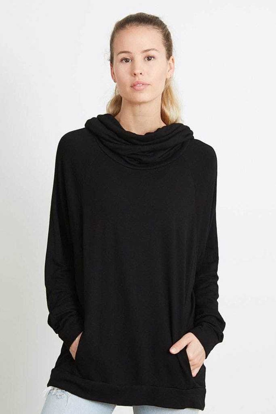 Long Sleeves good hYOUman | The Dylan Classic Cowl Black Sand