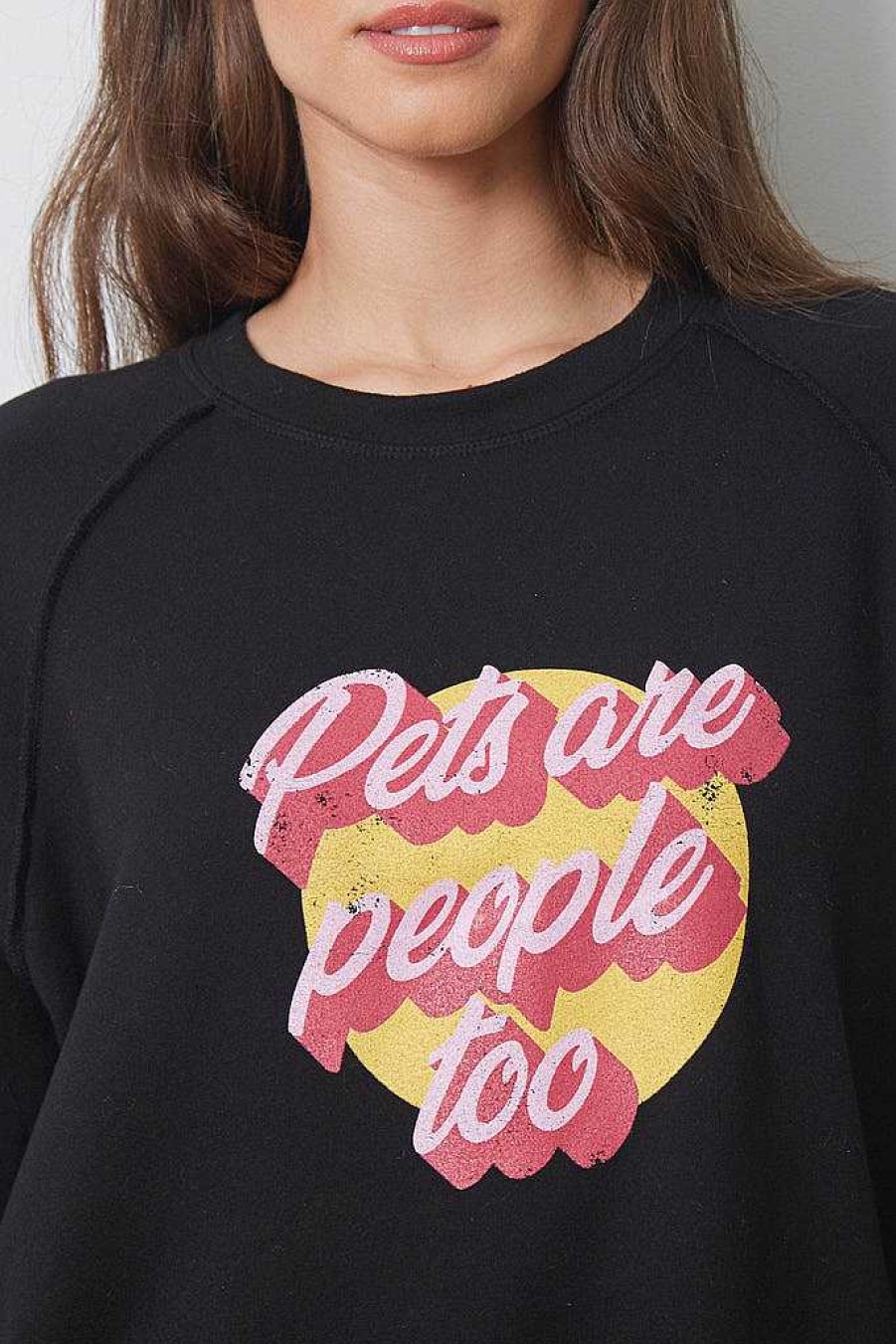 Long Sleeves good hYOUman | Pets Are People Too - The Vita Black Sand