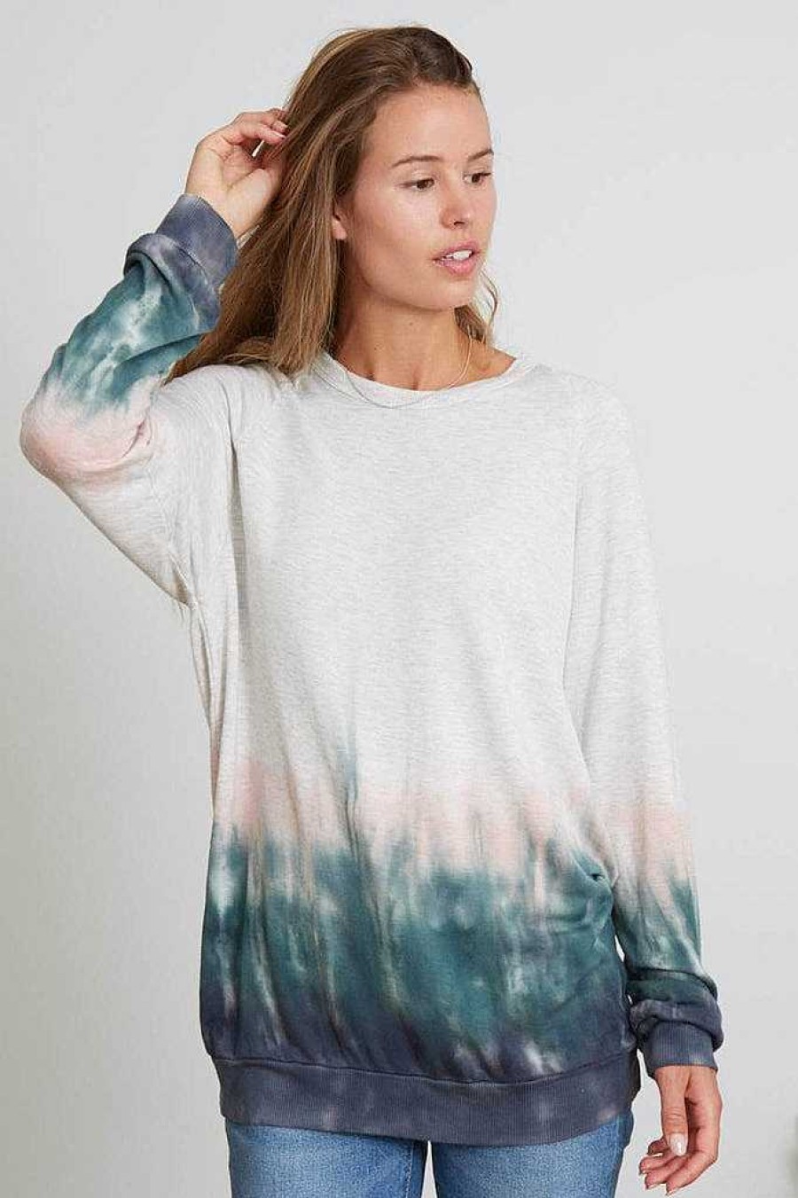 The Dave good hYOUman | Perfect Tie-Dye Sweatshirt - The Dave Laurel Wreath Bamboo