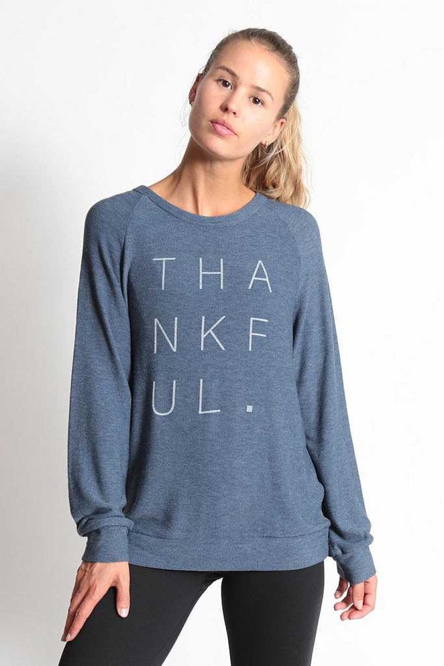 Long Sleeves good hYOUman | Thankful - The Dave Uniform Blue