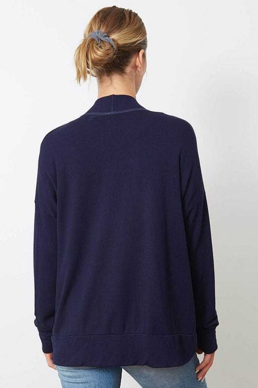 Cardigans good hYOUman | The Juliette Essential Cardigan Blueberry