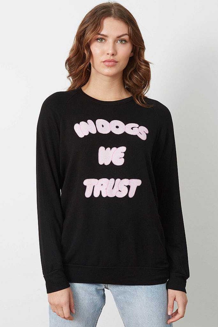 Long Sleeves good hYOUman | In Dogs We Trust - The Dave Black Sand