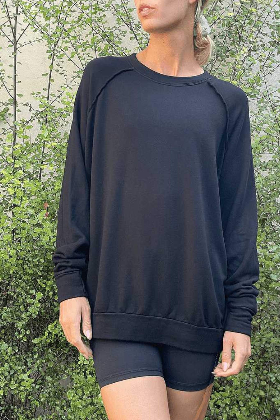 Long Sleeves good hYOUman | Everyday Basic - The Vita Black Sand