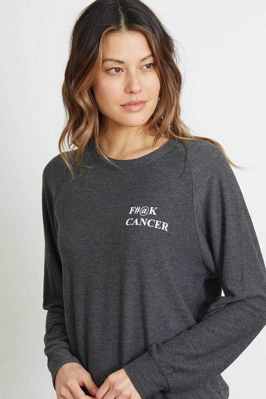 Long Sleeves good hYOUman | F Cancer - The Dave Black Sand