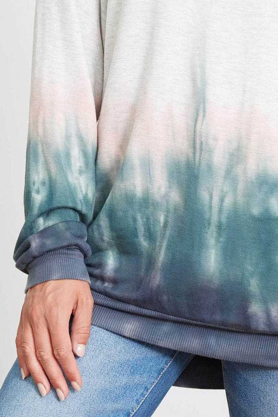 Basics good hYOUman | Perfect Tie-Dye Sweatshirt - The Dave Laurel Wreath Bamboo