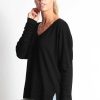 The Carrie good hYOUman | Relaxed V-Neck Sweater - The Carrie Black Sand