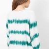 Long Sleeves good hYOUman | The Emerson Crewneck Evergreen Tie Dye