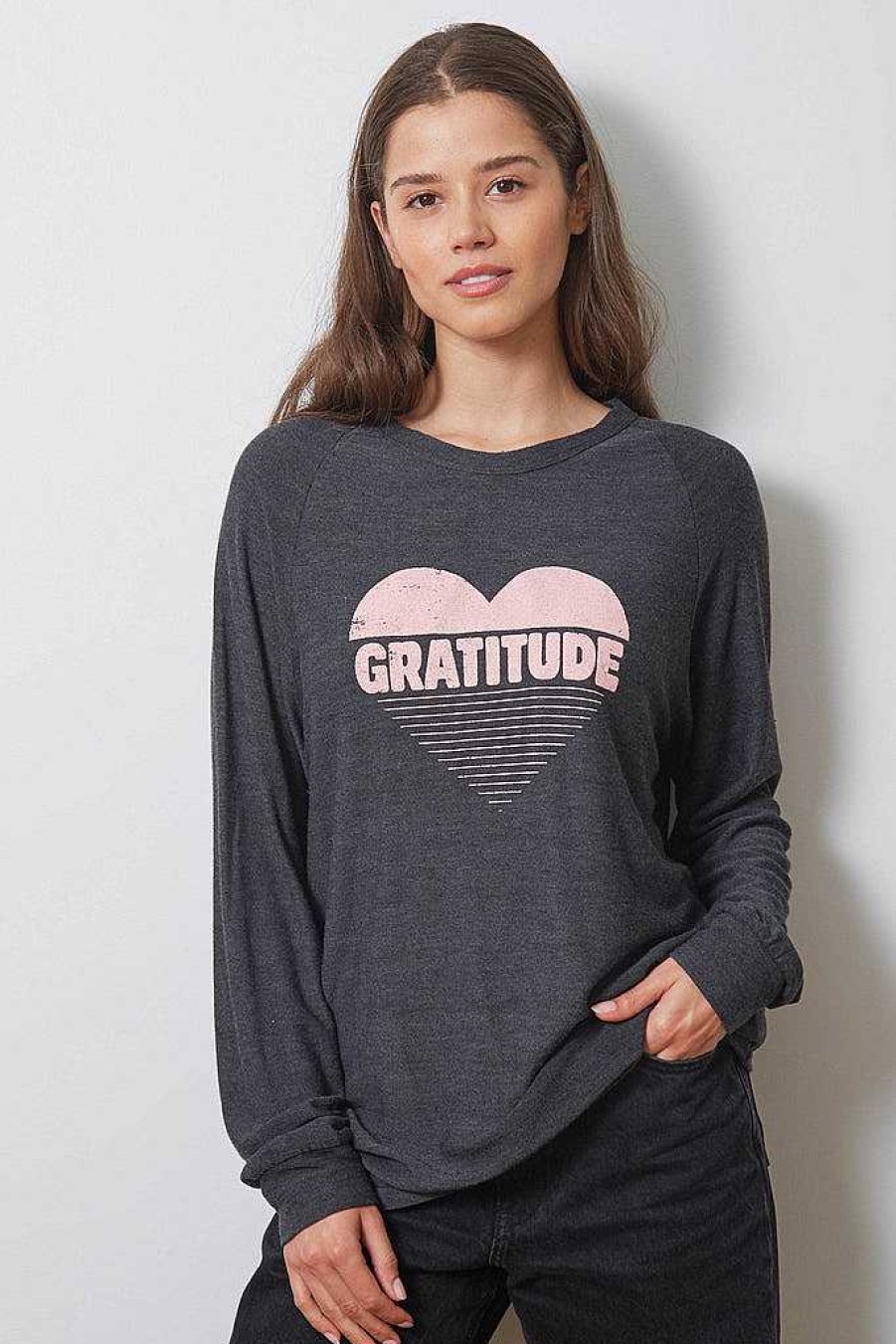 Long Sleeves good hYOUman | Gratitude Heart - The Dave Black Sand