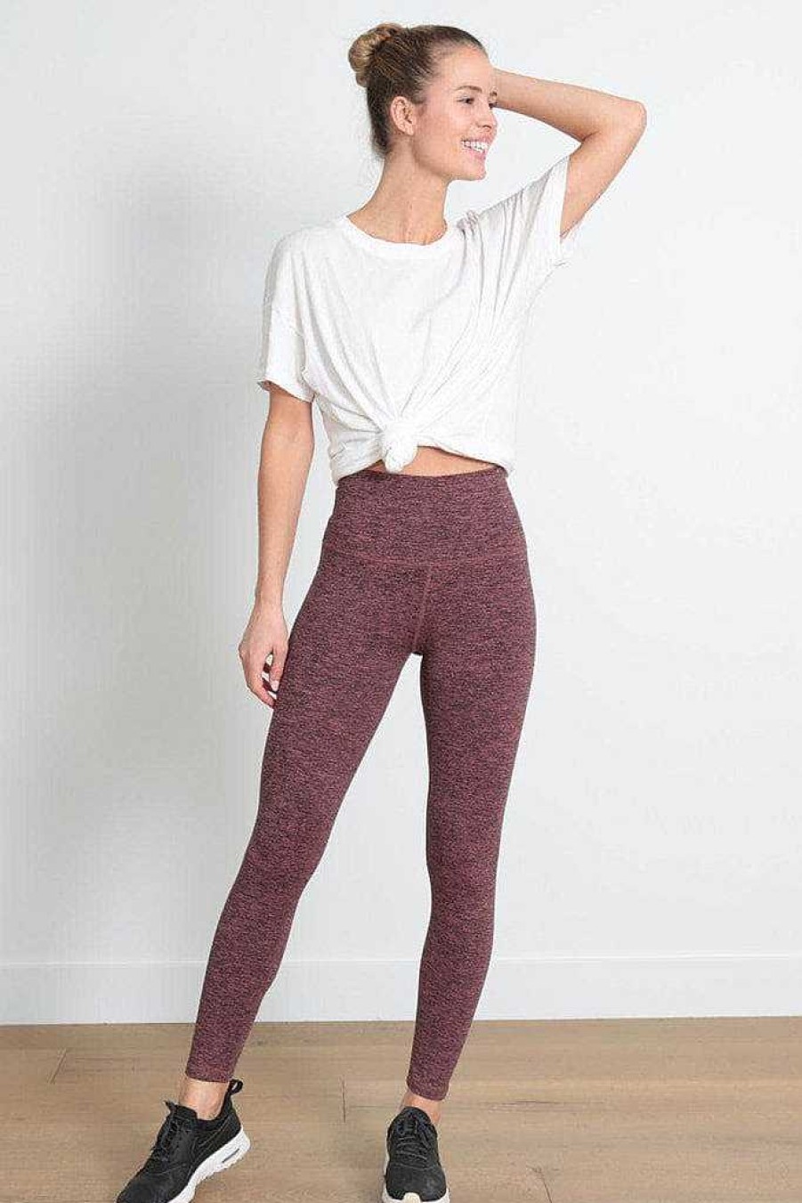 Bottoms good hYOUman | The Jaelynn High-Waist Athletic Legging Red Terra