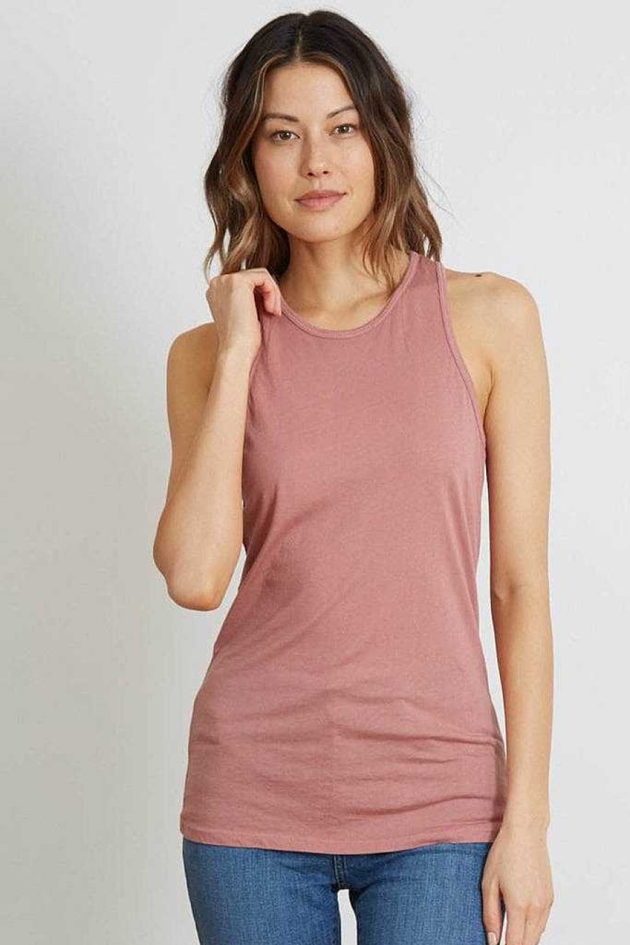 The Shaina good hYOUman | Hi-Neck Tank - The Shaina Strawberry