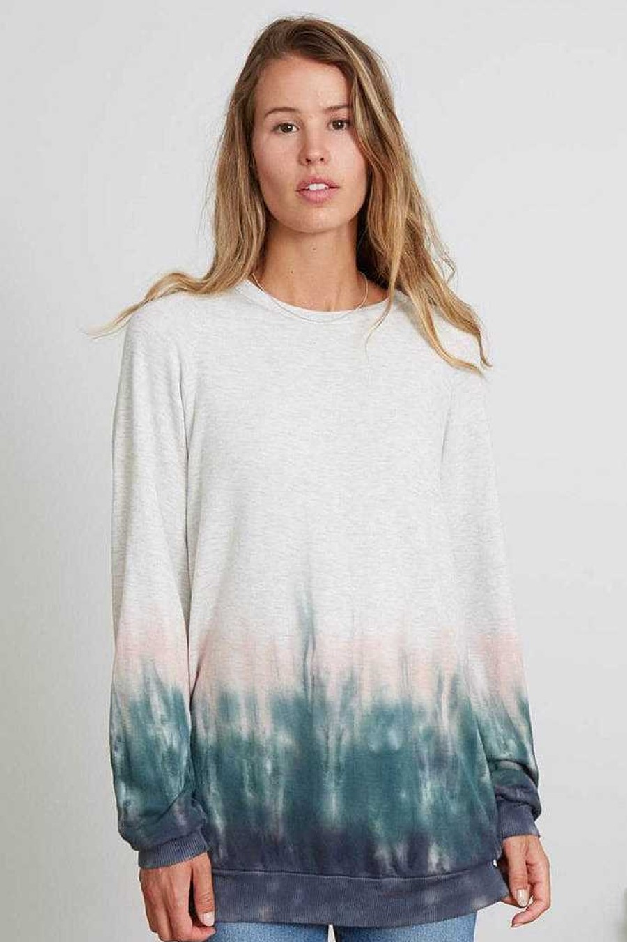 Long Sleeves good hYOUman | Perfect Tie-Dye Sweatshirt - The Dave Laurel Wreath Bamboo