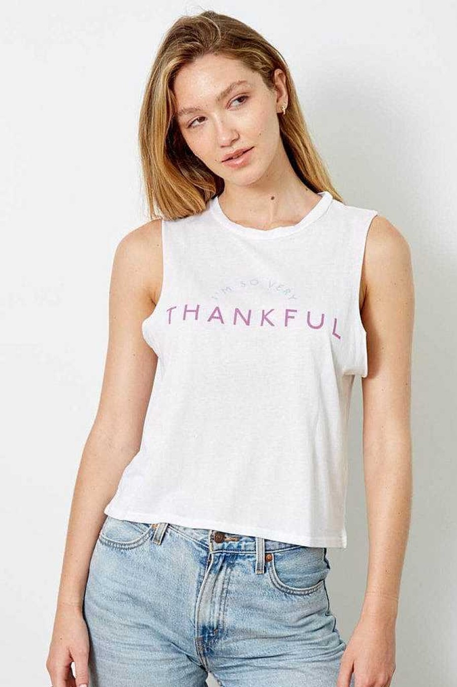 The Lili good hYOUman | Im So Very Thankful - The Lili Crop White