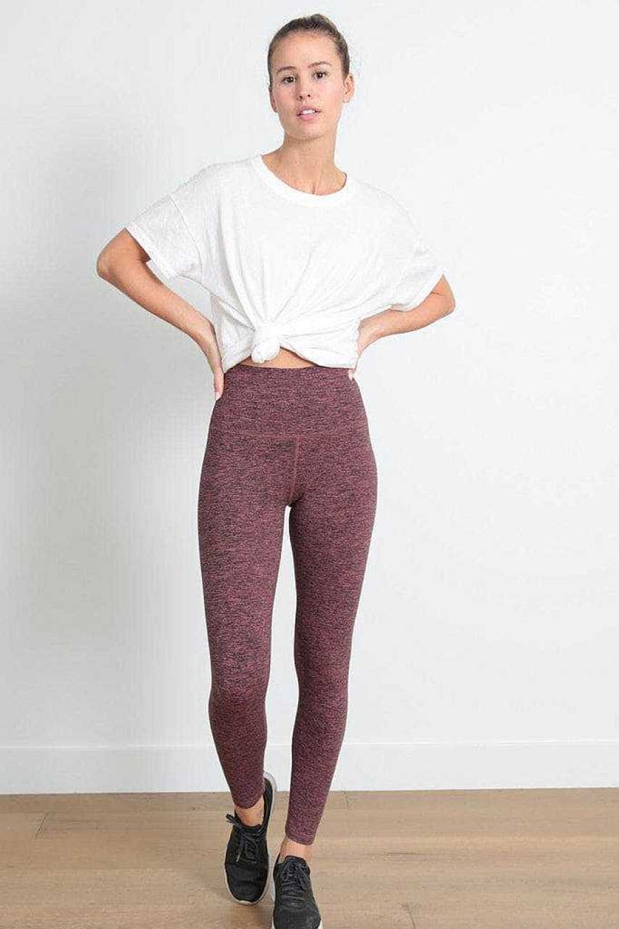 Bottoms good hYOUman | The Jaelynn High-Waist Athletic Legging Red Terra