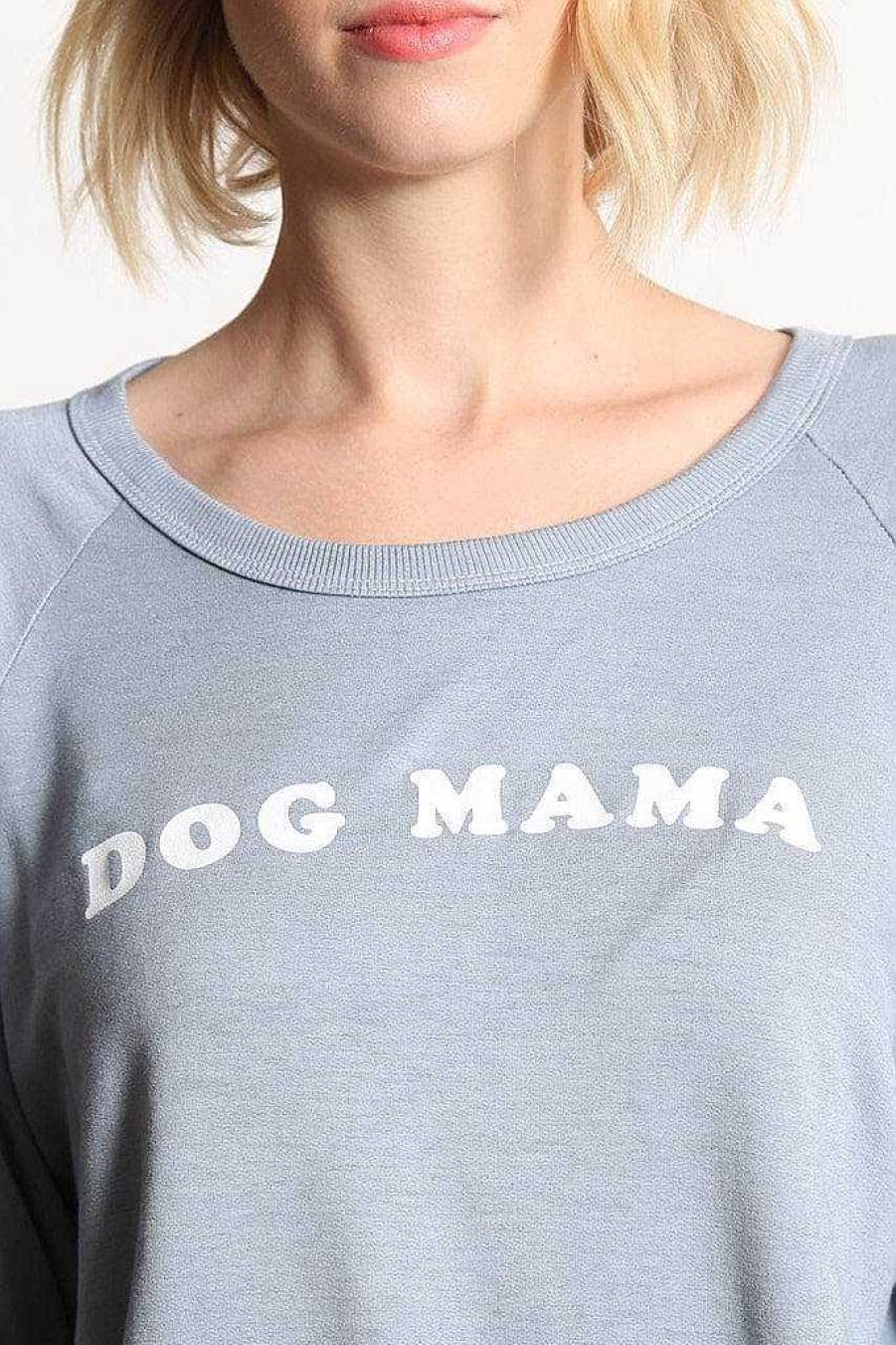 Long Sleeves good hYOUman | Dog Mama - The Dave Polar Blue