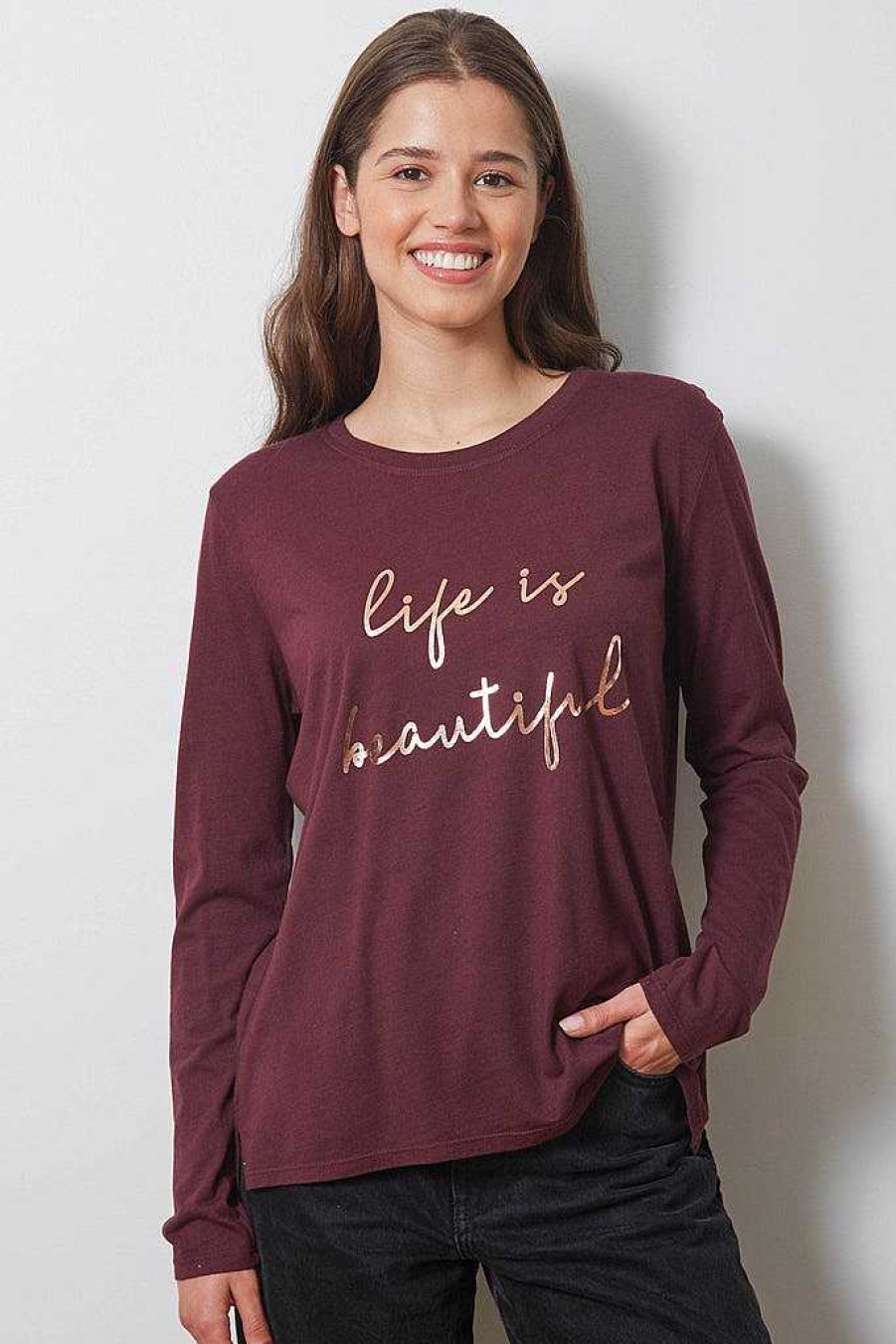 The Suzanne good hYOUman | Rose Gold Foil - Life Is Beautiful - The Suzanne Cranberry